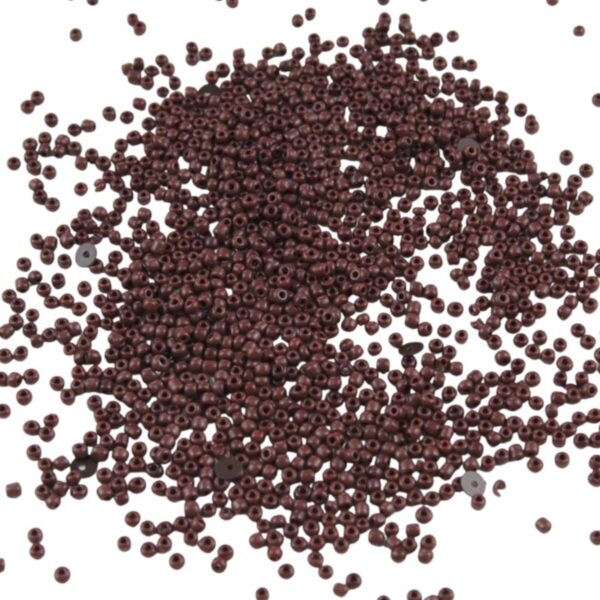 08 Kum 3 mm Kaplama Kahverengi Boncuk (100 Gr 6000 Adet)