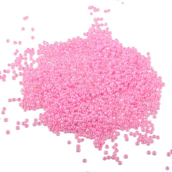 08 Kum Boncuk Açık Uçuk Pembe 3 mm (100 Gr 6000 Adet)