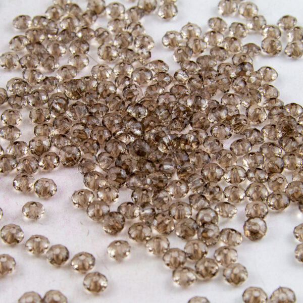 Açık Kahve 6 mm Basık Akrilik Boncuk Aksesuar (25 Gram)